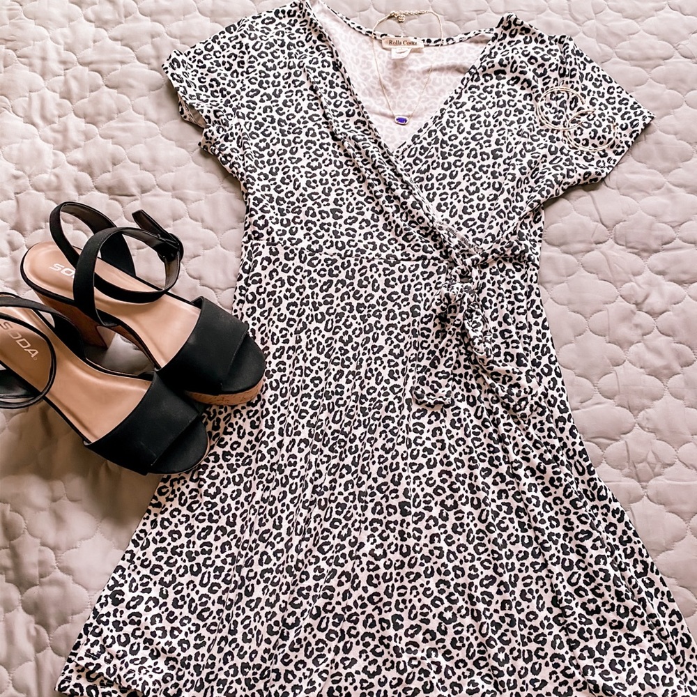 Black/White Leopard print dress!